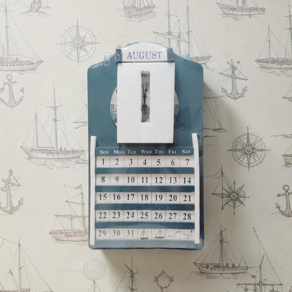 Vintage PSI TPC No 2 Nautical Perpetual Calendar Quartz Clock NEW SEALED NOS